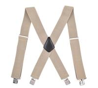 WWPMNQD Bretelles pour hommes Bretelles for hommes, cintres for pantalons en cuir, bretelles robustes for(Khaki)