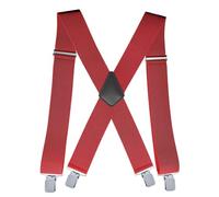 WWPMNQD Bretelles pour hommes Bretelles for hommes, cintres for pantalons en cuir, bretelles robustes for(Dark Red)
