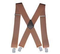 WWPMNQD Bretelles pour hommes Bretelles for hommes, cintres for pantalons en cuir, bretelles robustes for(Brown)