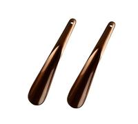 WWPMNQD Chausse pied 1 pièce/2 pièces chausse-pied cuillère professionnel 19.5cm cornes de chaussures en plastique corne chaussure forme outil levage pour homme(2PC Antique Bronze)
