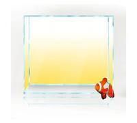 WWPMNQD Décors pour Fond d'aquarium Fond d'écran dégradé for Aquarium, Impression Simple, décorations for Toile de Fond d'aquarium(Yellow,50x150cm)