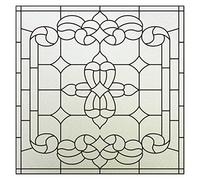 WWPMNQD Film pour Fenêtre Film de vitrail givré for fenêtre, Autocollant Statique personnalisé au Design Art déco, Traitement de fenêtre en Feuille de décoration for la Maison(31,50X100cmx2)