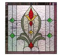 WWPMNQD Film pour Fenêtre Film de vitrail givré for fenêtre, Autocollant Statique personnalisé au Design Art déco, Traitement de fenêtre en Feuille de décoration for la Maison(22,45X90cmx2)