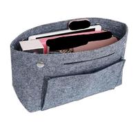 WWPMNQD Sac en feutre à insérer Sac à main organisateur for femme, sac de voyage en feutre, doublure intérieure, pochette rangement(Gray-S)