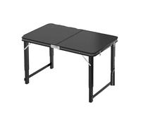 WWPMNQD Table de Camping Table de Camping Pliante portative en Alliage d'aluminium léger Pique-Nique Plein air Stand marché hayon côté café Plante pour Jardin(100X50cm Black)