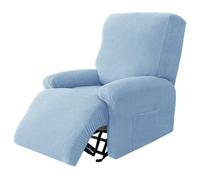 WWQQKJ Housse de canapé inclinable et relaxante Extensible 2 Places, Housse de canapé inclinable Universelle avec Poches, Housse de Chaise Lavable 6 pièces(Cielo Blu,1 posto)