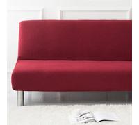 WWQQKJ Housse de canapé sans accoudoirs, Couleur Unie, 2/3 Places, Extensible, résistante aux Taches, for canapé-lit, Lavable, antidérapante, Pliable, clic-clac(H,160-190cm)