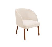 WWQQKJ Housses de Chaise Extensibles en Velours, Dossier Rond avec accoudoirs, 2/4/6 pièces, Housse de Chaise de Salle à Manger, Fauteuil scandinave(Beige Beige,6PCS)
