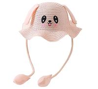 WWricotta Air Hats Sunhat Ears Rabbit Children Casquettes Summer Straw with Moving Baby Bag Kids Hats & Caps Chapeaux De Femmes Enfants Filles
