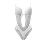 WWricotta Body Dos Nu Mariage - Body Dos Nu Body Soutien Gorge Dos Nu Mariage Dos Nu sans Couture Combinaison Amincissant Shapewear U Plunge Cadeau pour Un Ami