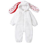 WWricotta Body Doux pour bébé garçon, Tenue d'hiver, Motif Lapin Mignon, Barboteuse Polaire pour Nouveau-né, Nourrisson, Tout-Petit, Combinaison Chaude, Convient aux Enfants de 0 à 24 Mois/A