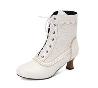 WWricotta Bottes d'automne pour Femmes de Grande Taille de Commerce extérieur à Lacets à Talons épais Bottes à Lacets Bottes occidentales5/A