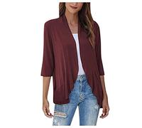 WWricotta Cardigan en Tricot Femmes - Gilet Femme Fermeture DéContracté Tricoté Sweaters Pas Cher Cardigan en Maille Gilet Ceintré Femme Printemps Automne