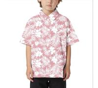 WWricotta Chemise à Manches Courtes pour garçons, Ample, Confortable, Tendance, Commerce extérieur, col boutonné, Ouverte, pour Enfants, Plage, Loisirs, Ample