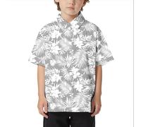 WWricotta Chemise à Manches Courtes pour garçons, Ample, Confortable, Tendance, Commerce extérieur, col boutonné, Ouverte, pour Enfants, Plage, Loisirs, Ample