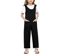 WWricotta Combinaison sans Manches pour Enfants et Filles, Pantalon Long et Droit avec Poche/A