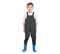 WWricotta Cuissardes de Poitrine pour Enfants, Cuissardes de pêche pour Jeunes Enfants, Cuissardes de Chasse imperméables avec Bottes Combinaison Plongée