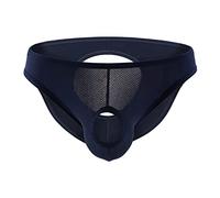 WWricotta Culottes pour Hommes Shorts Avant et arrière évidés Fesse exposant des Slips de Conception Soyeux Sexy Maille Respirant Slips Robe Éponge pour Hommes