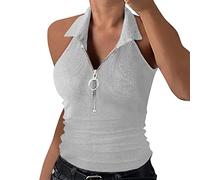 WWricotta Débardeurs Femmes ÉTé Plage - Bretelles Femme T-Shirt Spaghetti Sexy Dos Nu Tube DéBardeur Chic Mode Pas Cher Crop Top Sexy pour Daily Wearing