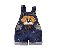 WWricotta Enfant en Bas âge bébé Filles garçon Denim jarretelle Jeans Salopette Jean Ensemble été pour bébé Fille garçon avec Mignon 3D/A
