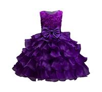 WWricotta Enfants Robe Filles Anniversaire Longue élégante sans Manches Maille Princesse Robes de Demoiselle d'honneur Mariage Enfants Robe Pull Noire Midi Robe Coton Pull Cardigan Ensemble