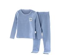 WWricotta Ensemble de vêtements Chauds en Velours pour Enfants, sous-vêtements pour Enfants, vêtements de Maison à Rayures Longues pour garçons et Filles Robe Cheval Fille Robe Filles 7 Ans