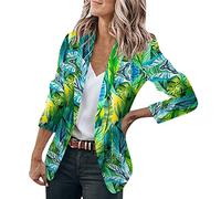 WWricotta Femme Casual Blazer Business - Manche Longue Costume Robe Blazer Femme Veste De Costume Femme Veste Chic Femme Costume De Travail Blazer Pour Un Usage Quotidien Vert XXL