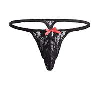 WWricotta Hommes Shorts T-Back sous-vêtements Motif élégant Dentelle Hommes Hommes G-String Costumes Sexy