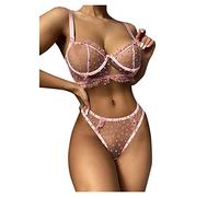 WWricotta Lingerie Femme Sexy Ensemble - sous-VêTement Col V Profond Body Ouvert Entrejambe Porte Jarretelle Sexy Ensemble Body Dentelle Femme Dessous Sexy sous-VêTement Body Combinaison