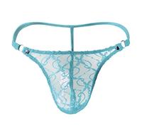 WWricotta Lingerie Sexy pour Hommes sous-vêtements Dentelle Maillage G-String Strings Culottes Briefs Petite Lingerie Sexy