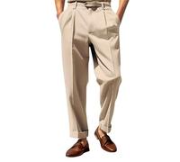 WWricotta Pantalon Business Homme - Uni, Boutons Droits, Coupe Classique, idéal pour Un Look Professionnel/A