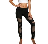 WWricotta Pantalon de Yoga en Maille Transparente, Legging de Fitness Extensible avec empiècements Transparents pour l'entraînement et la Danse