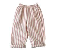 WWricotta Pantalon rayé bébé Fille, Minimaliste, Taille élastique Confortable, vêtement Quotidien Doux, Parfait pour Le Printemps et l'été, de 0 à 2 Ans/A