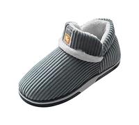 WWricotta Pantoufles Homme Hiver Chaud Coton Mignon Imprimé Thermique Décontracté Maison Chaussures Bottine Pantoufles Homme Hiver Charentaise Gris 40 EU