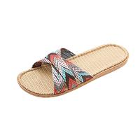 WWricotta Pantoufles Sandales Pantoufles Sol Hommes Diapositives Lin Femmes Chaussures Chaussures de ménage Plage pour Femmes été Sandales pour Femmes Chaussure Talon Carré Haut Jardinage