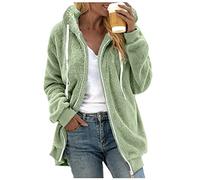 WWricotta Pull à Capuche Couleur Unie pour Femme Gilet Chauffant Robe De Chambre Polaire Courte Grande Taille