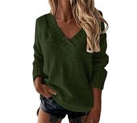 WWricotta Pull décontracté à col en V et à Manches Longues pour Femmes Robe Noire Manteau Femmes Long Manteau Flou