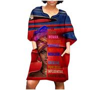WWricotta Robe Ete Femme - Col V Taille Haute Robes Chemise Ample Robe Mousseline De Soie Robe D Interieur Midi Robe De Plage Fluide Cadeaux pour Femme