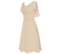 WWricotta Robe Mousseline De Soie pour Femme - Grande Taille Robe Sexy Robe De Demoiselle d'honneur BohèMe Cocktail Ronde Ceremonie Robe Droite Fluide Elegante Robe De SoiréE Mariage Cocktail