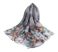 WWricotta Simulation écharpes Long Wrap Flower Soft Print Femmes Foulard Soie 160 * 50 cm écharpe Shawl Oriental Danse Violet Bandana Livraison Rapide Cadeau Pas Cher