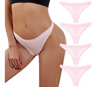 WWricotta Slip Patchwork Couleur sous-Vêtements Culottes Bikini Solide Femmes Mémoires Culottes Cadeau De Noël 4 Pièces/A