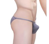 WWricotta sous-vêtements Sexy Taille Basse élastique pour Hommes avec Hanches étroites et Slips Coupe Haute en Soie glacée Fine Pyjama Homme Set Flanelle