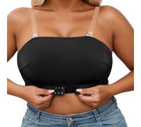 WWricotta Soutien-Gorge sans Armatures Polyvalent pour Femme, Fermeture sur Le Devant, Design Lisse, Respirant, Confortable, antidérapant, sans Bretelles, pour Une Tenue décontractée/A