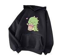 WWricotta Sweat à Capuche Surdimensionné - Long Cute Blouse à Capuche DéContracté Et Polyvalent Oversize Y2K Sweat Fille Pullover Top Jumper Hoodie pour Automne Et Hiver