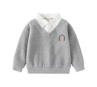 WWricotta T-Shirt à Manches Longues et col à Revers pour garçon en Bas âge, imprimé Dessin animé, vêtement décontracté pour Enfants/A