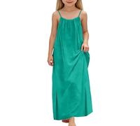 WWricotta Vestito estivo Senza Maniche Con spalline sottili per bambine, Gonna fluida e Tasche, per Outfit Casual da Gioco/A