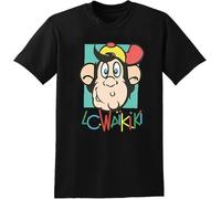 WWX9NLEE Roses LC Waikiki Monkey Funny Cotton Mens Anime Black T-Shirt Manches Courtes(Small)