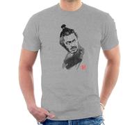 WWX9NLEE Toshiro Mifune Close Up Watercolour Men's T-Shirt Manches Courtes(XX-Large)