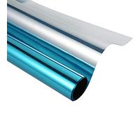 WWYL Film Miroir Fenêtre sans Tain Miroir Anti Chaleur Anti-Lumière Film Adhésif 99% Anti UV, Anti Regard, Contrôle De La Température, Protection De La Vie Privée (Argent Bleu,50x800cm)