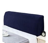 WWYL Housse de protection pour tête de lit - Couleur unie - Pour lit simple/double/king size - Résistante à la poussière - Extensible - Bleu marine - 180 cm